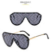 new arrival  futuristic sunglasses women uv400 fendii sunglasses large oversized shades for women oculos de sol feminino