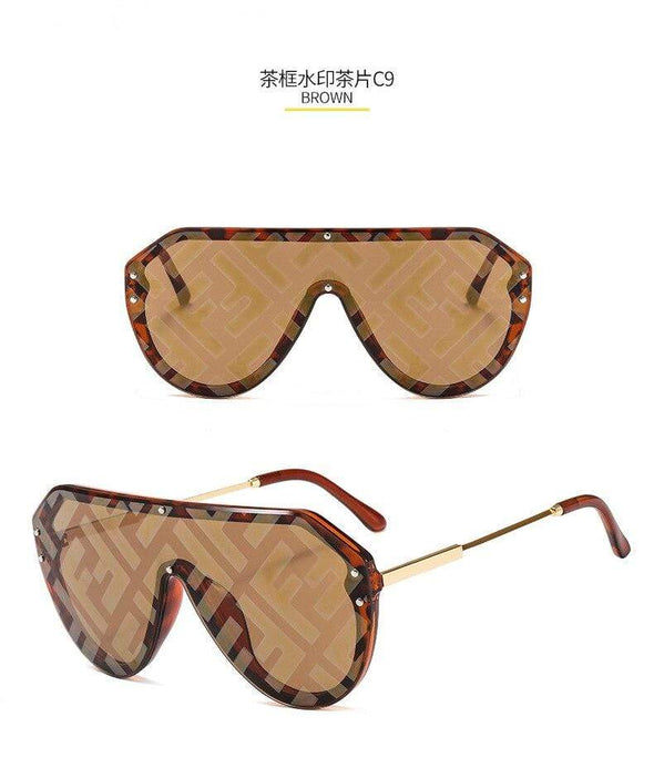 new arrival  futuristic sunglasses women uv400 fendii sunglasses large oversized shades for women oculos de sol feminino