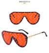 new arrival  futuristic sunglasses women uv400 fendii sunglasses large oversized shades for women oculos de sol feminino