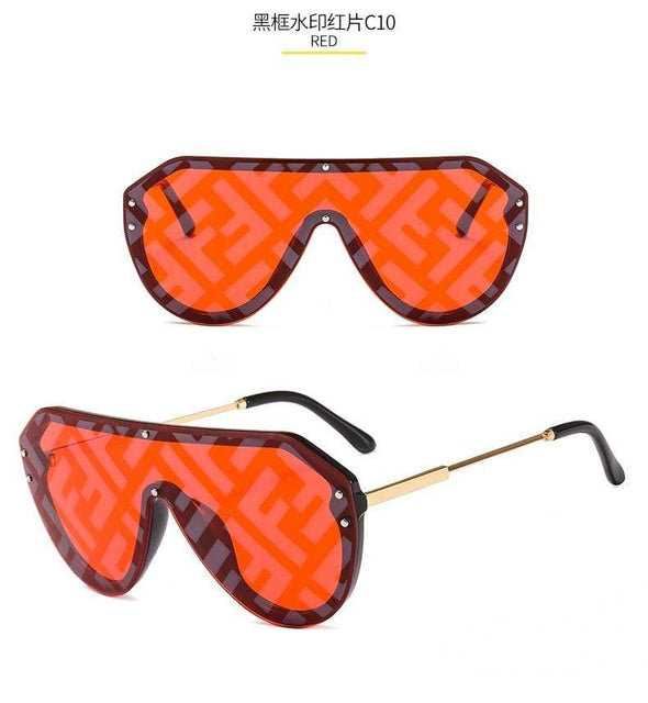 new arrival  futuristic sunglasses women uv400 fendii sunglasses large oversized shades for women oculos de sol feminino