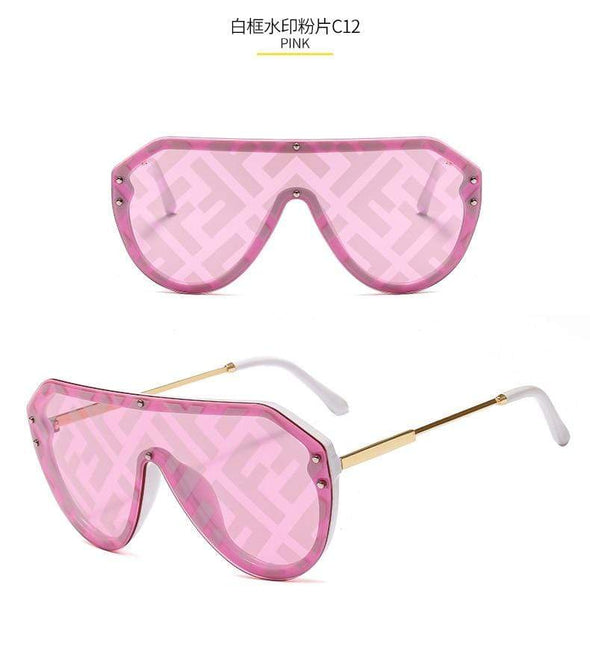 new arrival  futuristic sunglasses women uv400 fendii sunglasses large oversized shades for women oculos de sol feminino